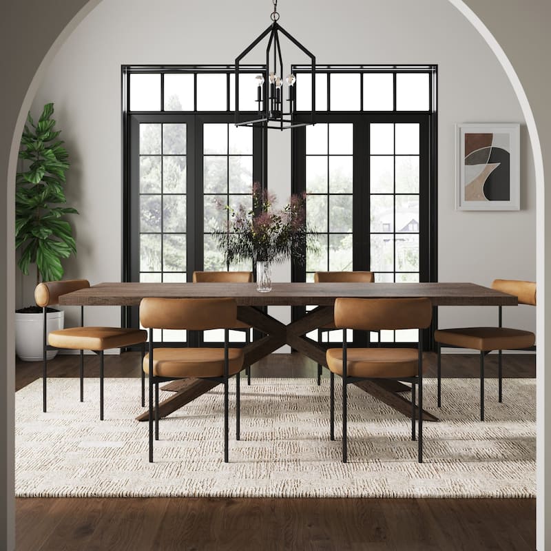 Nathan James Dahlia Counter Height Barstool or Dining Chair with Back and Upholstered Cushion
