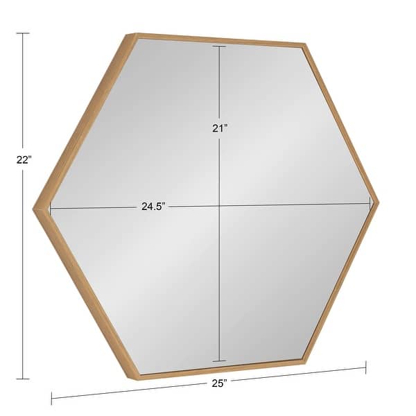 dimension image slide 1 of 8, Kate and Laurel Rhodes Framed Mid-century Hexagonal Wall Mirror