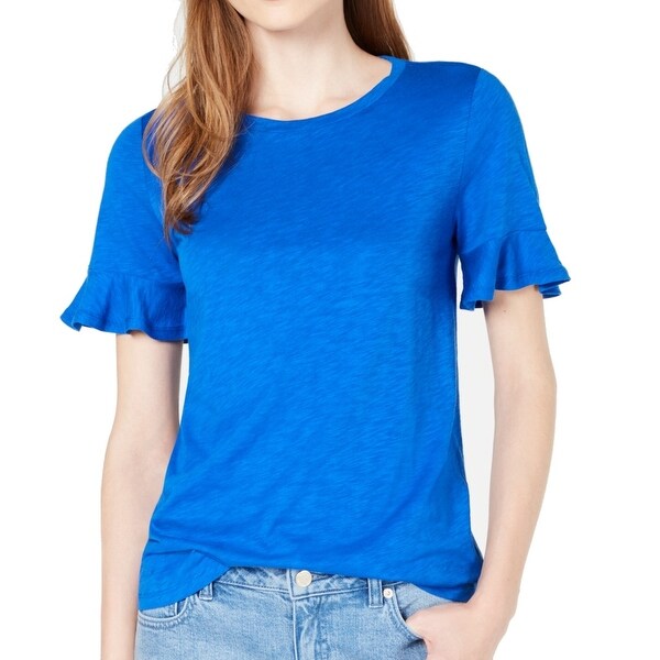 michael kors t shirt womens blue