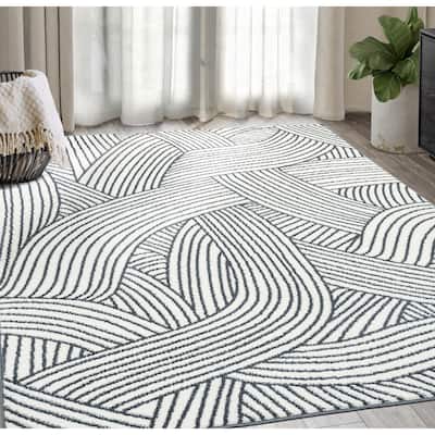 Abani Rugs Nuevo NUE230A Modern Lined Area Rug