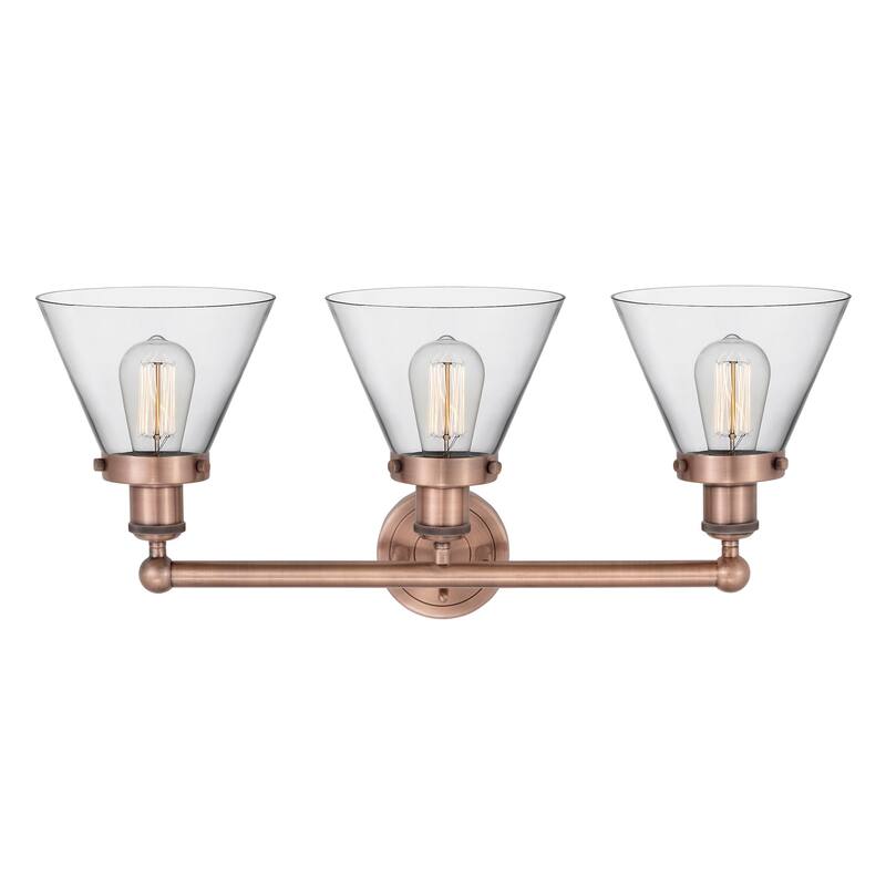 Innovations Lighting 616-3W-12-26 Cone Vanity Cone 3 Light 26" Wide