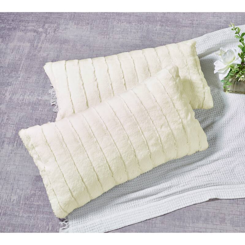 Decorative Supermink Solid Throw Pillow Covers Set of 2, NO INSERT