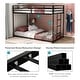 preview thumbnail 6 of 19, Furniture of America Jackson Modern Metal Twin over Twin Low Profile Bunk Bed with Reversible Ladder