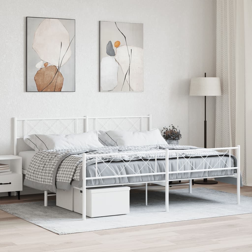 vidaXL Metal Bed Frame, No Mattress