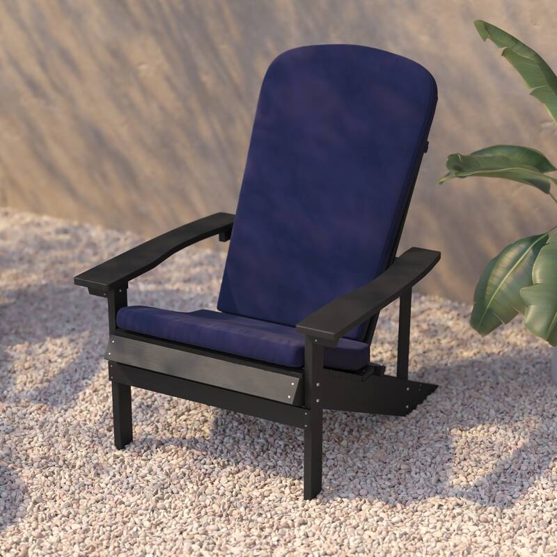 Indoor/Outdoor Adirondack Chairs with Cushions - Set of 2