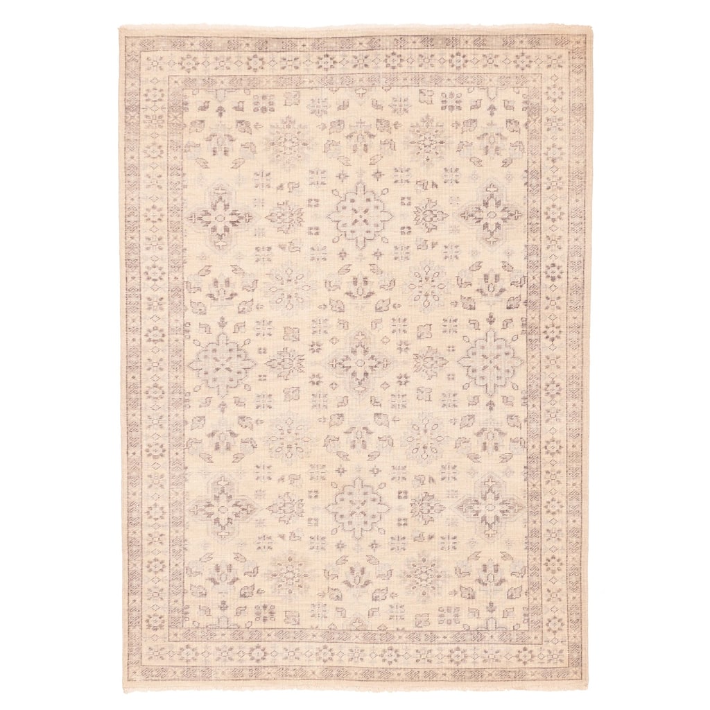 ECARPETGALLERY Hand-knotted Jules Serapi Light Khaki Wool Rug - 5'6 x 7'9