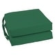 preview thumbnail 69 of 79, 16-inch Square Indoor Twill Chair Cushions (Set of 2 or 4) - 16 x 16 Set of 2 - Forest Green