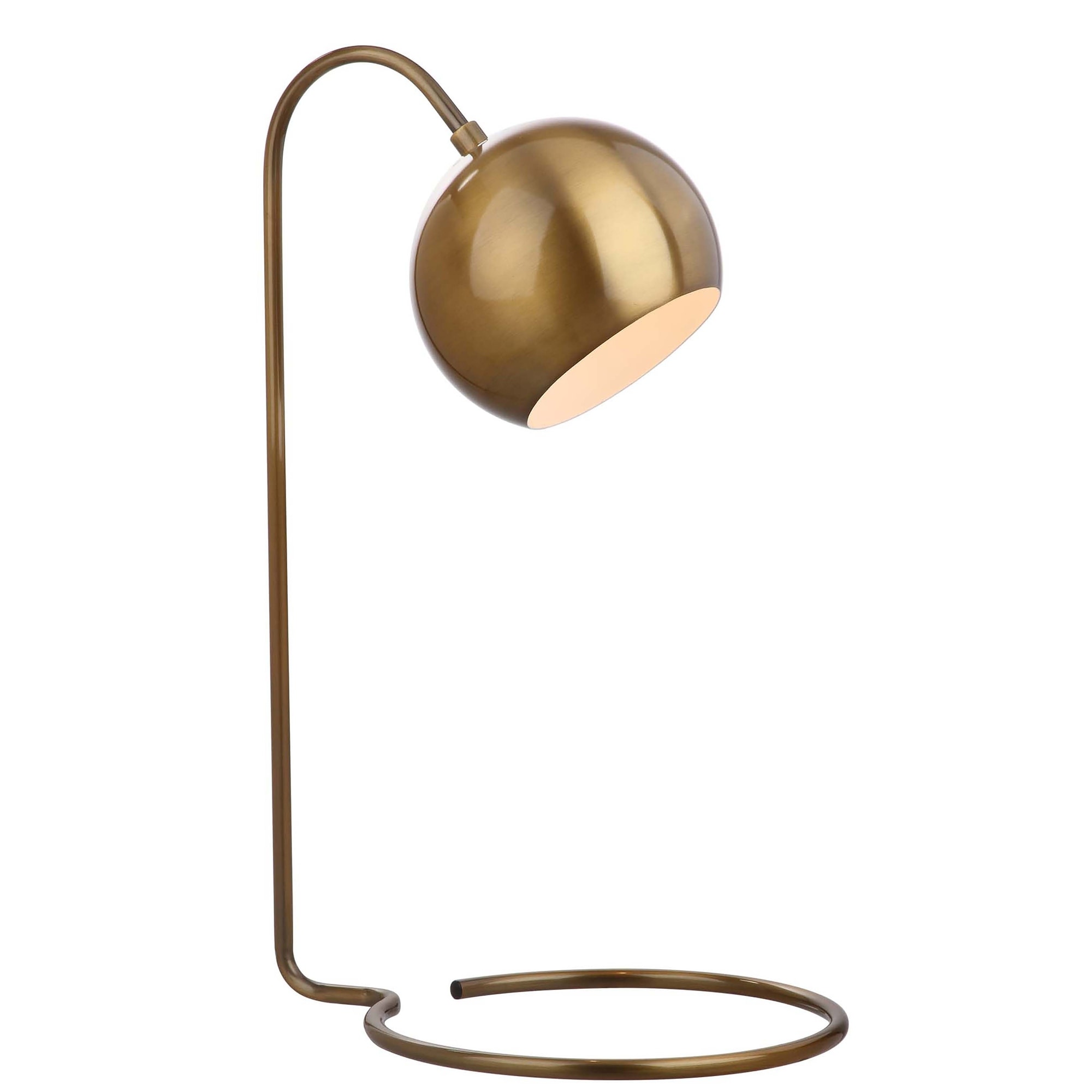 SAFAVIEH Lighting 22-inch Bartolo Brass Gold Task LED Table Lamp - 14"x11"x22"