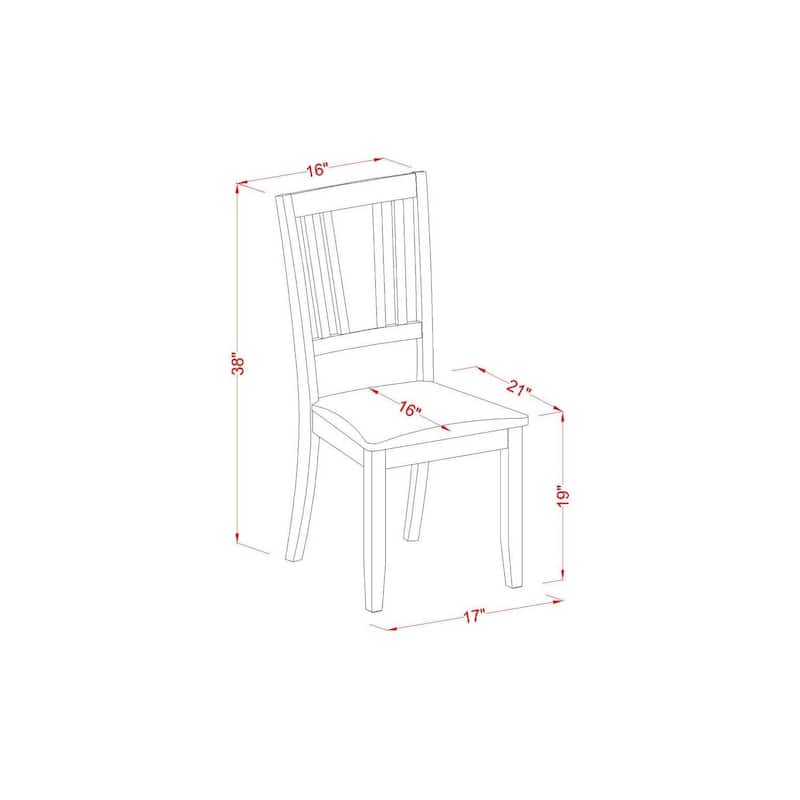 Renaissance Dining Set 7Pc Table & 6 Chairs - 60x78 Inch Rectangular Table with Butterfly Leaf