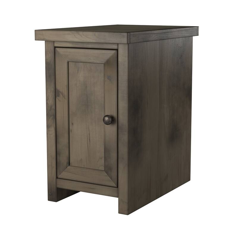 Bridgevine Home Joshua Creek 14 inch Chairside Table, No Assembly Required, Barnwood Finish