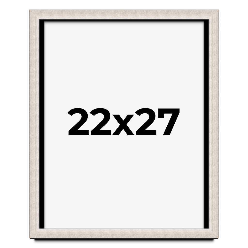 22x27 Shadow Box Frame Silver Real Wood Contemporary Shadowbox Display Frame UV Acrylic Front Acid Free Backing and Hardware