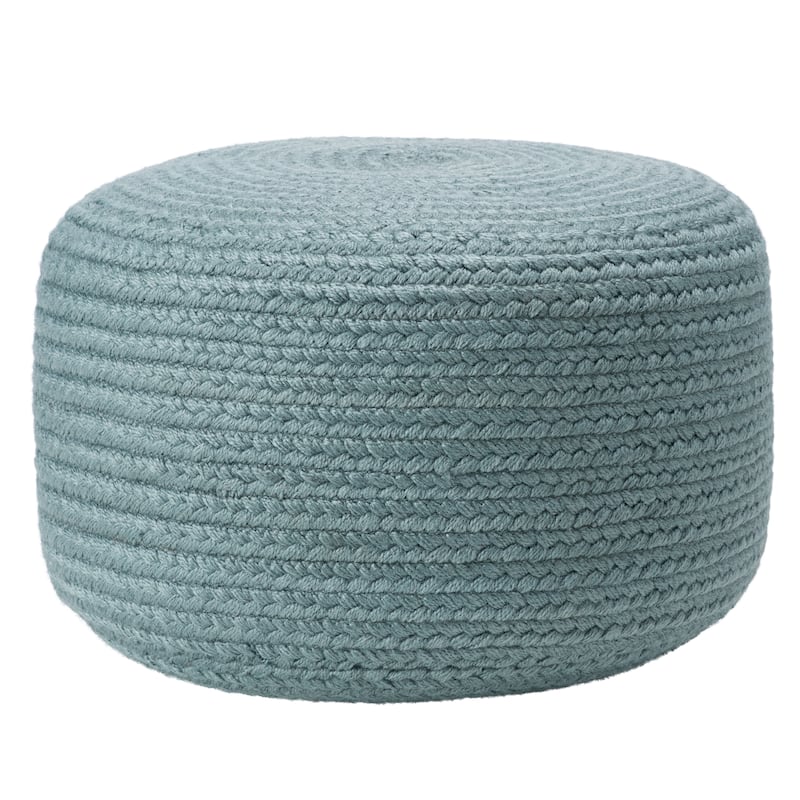 Santa Rosa Indoor and Outdoor Cylinder Pouf - 18"X18"X12" - Slate