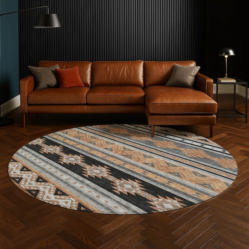 Machine Washable Indoor/ Outdoor Global Heston Chantille Rug