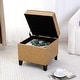 preview thumbnail 31 of 149, Adeco Square Storage Ottoman 17 inch Footstool
