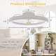 preview thumbnail 3 of 8, Gymax 3000-6500K Dimmable Modern Flush Mount LED Fan Light w/ 3 Color