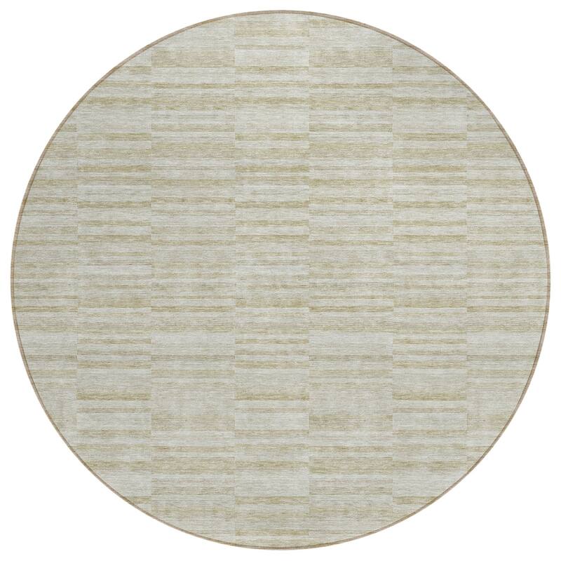 HomeRoots Striped Transitional Rectangle Outdoor Rug