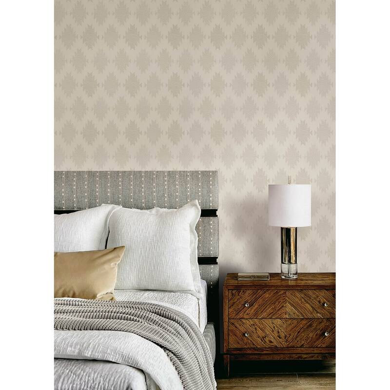 Stitched Heirloom White Wallpaper