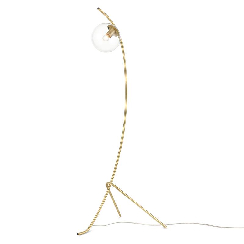 Light Society Addis Floor Lamp - Brushed Brass/Clear - Brushed Brass/Clear