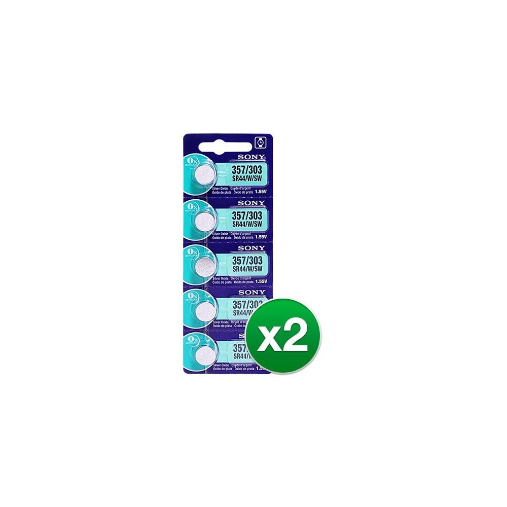 Shop 10ct Sony 357 303 Lr44 Sr44sw 1 55v Coin Lithium Watch Battery Overstock 29172505