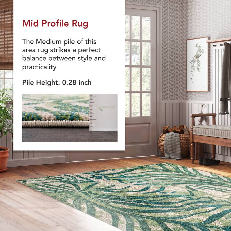 Nuloom Cali Abstract Leaves Area Rug