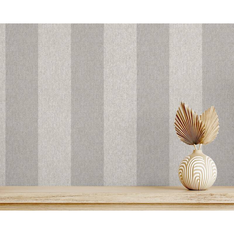 Fine Decor Finn Grey Chevron Stripe Wallpaper