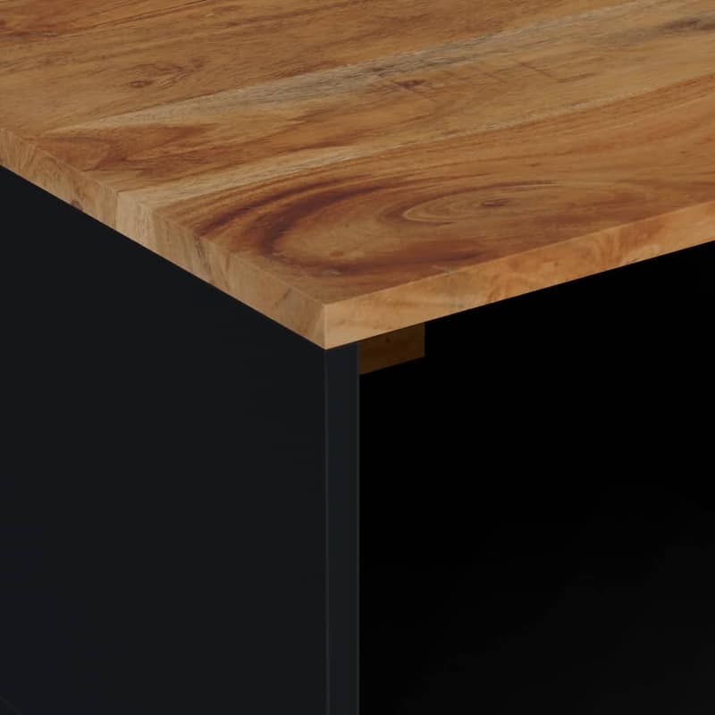 vidaXL Coffee Table 31.5"x19.7"x15.7" Solid Wood Mango&Engineered Wood