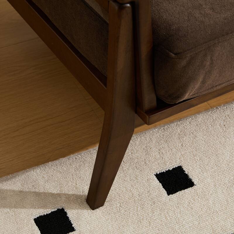 Christopher Knight Home - Mid-Century Modern 3-Seater 74" Upholstered Sofa with Solid Wood Frame