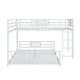 preview thumbnail 10 of 12, White Twin over Full Modern L-shaped Metal Bunk Beds