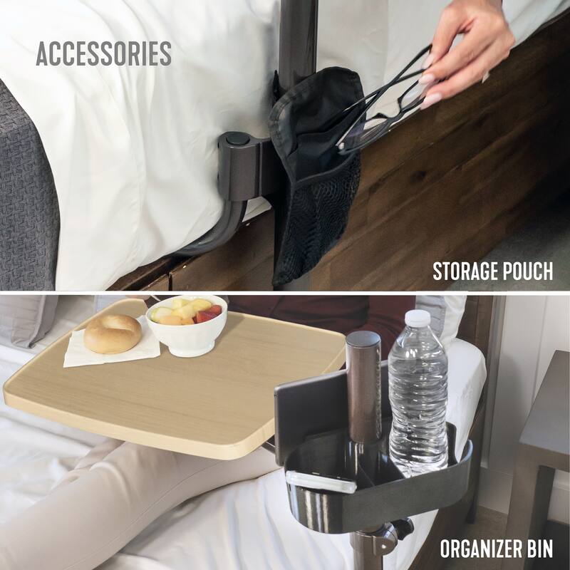 Stander EZ Swivel Adjustable MDF Bedside Computer Desk Overbed Table