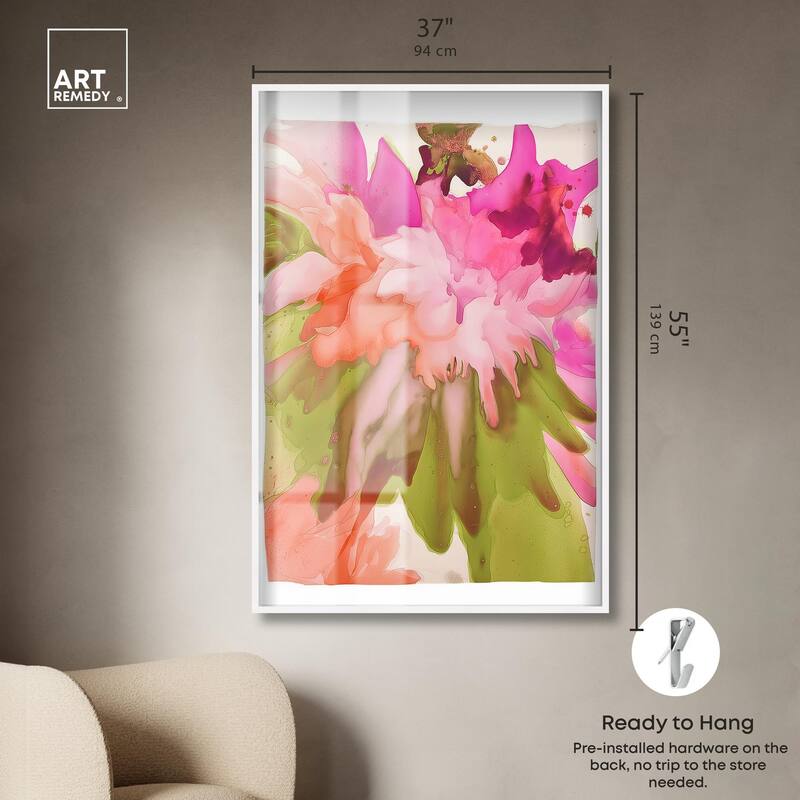 Vibrant Fluidity Floral IV Shadowbox by Art Remedy