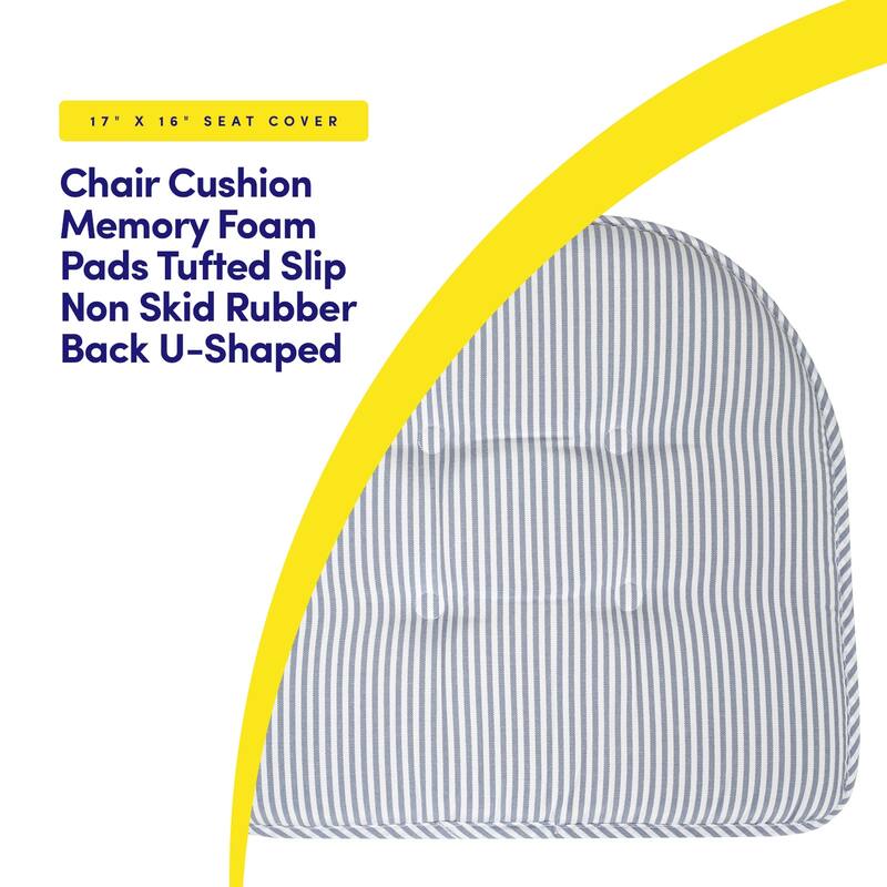 Pinstripe U-shaped Memory Foam Chair Pad