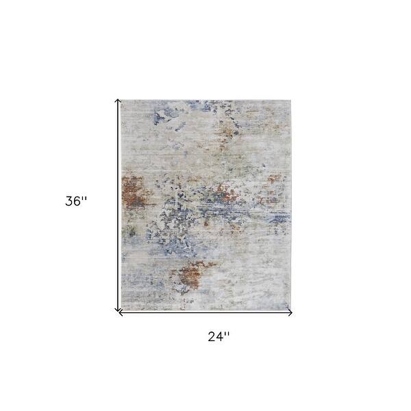 Casual Style Rectangle Rug with Abstract Pattern - 36' X '24' X '0.47 ...