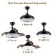 preview thumbnail 7 of 29, 36" Black Crystal Retractable Ceiling Fan with LED light and Remote