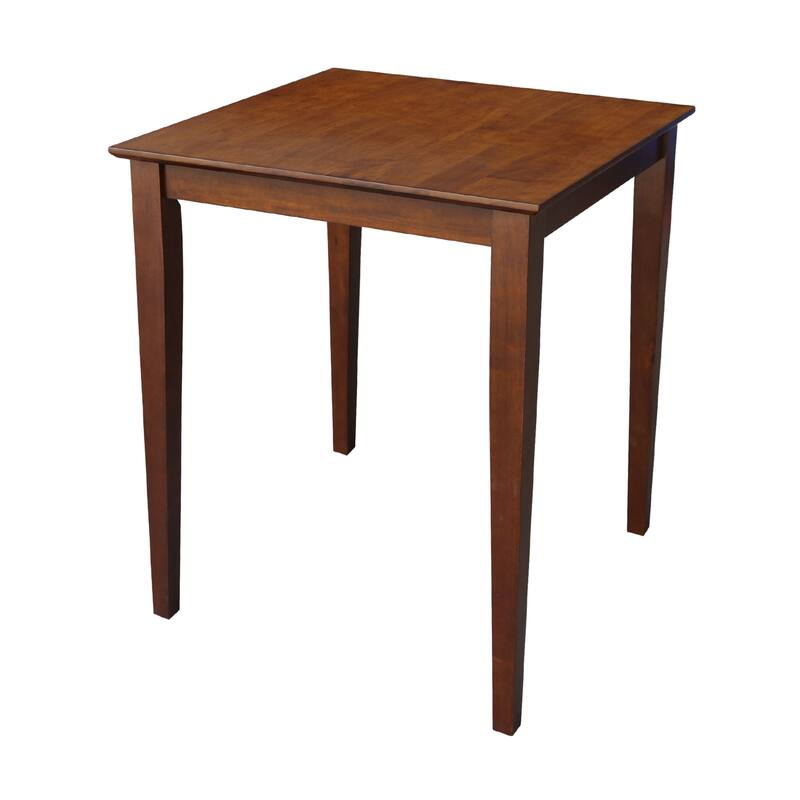 The Gray Barn Cattail Abode Espresso-finished Wood Table with Shaker Legs - Espresso - 36 inches high
