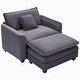 preview thumbnail 40 of 45, Organnice 40" Chenille Lounge Chair for Reading, Modern Couch Cozy Sofa Bed with Ottoman, Living Room Single Sofa Accent Chair