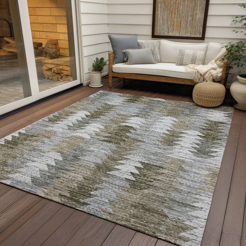 Machine Washable Indoor/ Outdoor Chantille Modern Moroccan Boho Rug