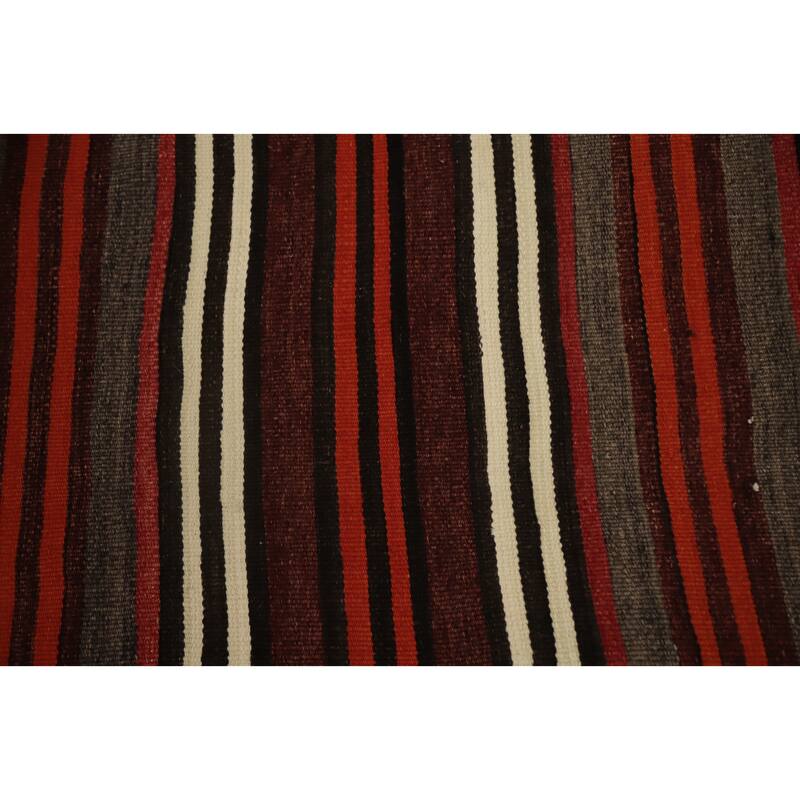 Hand Woven Oriental 100% Wool Carpet Southwestern Geometric Multi-Colored Kilim Area Rug - 8' 9'' X 5' 3''