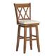 Eleanor Double X Back Wood Swivel Bar Stool by iNSPIRE Q Classic - Oak - Bar height