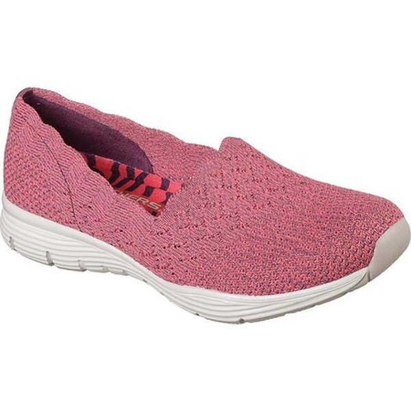 skechers red slip on shoes