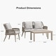 preview thumbnail 8 of 8, PURPLE LEAF 4-Piece Wicker Outdoor Patio Furniture Set Aluminum Rattan Sofa