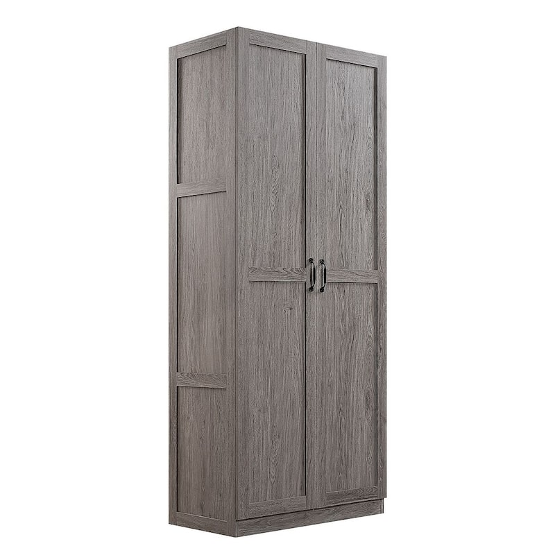Manhattan Comfort Hopkins Modern 7 Shelf Freestanding Storage Closet