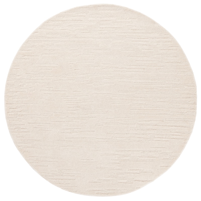 SAFAVIEH Handmade Renewal Camila Contemporary Wool Rug - 6' Round - Ivory