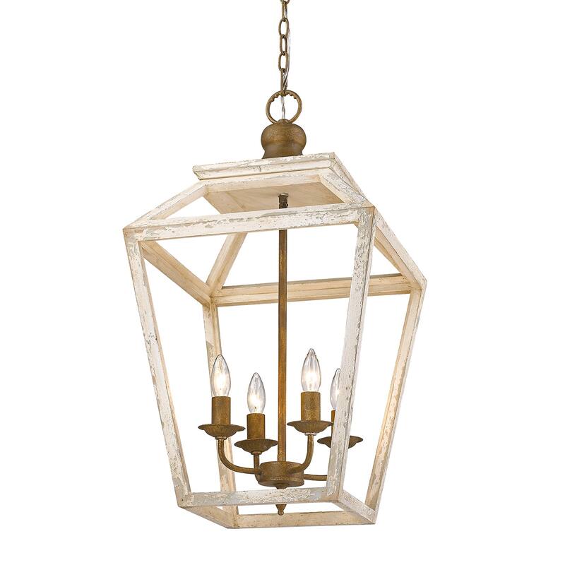 Golden Lighting Haiden 4-light Pendant in Burnished Chestnut