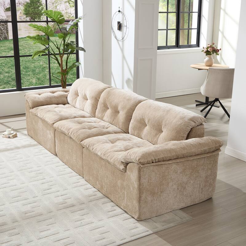 Modular Convertible Cushioned Sleeper Sofa Set
