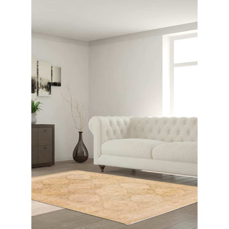 ECARPETGALLERY Hand-knotted Jamshidpour Olive Wool Rug - 5'6 x 8'5