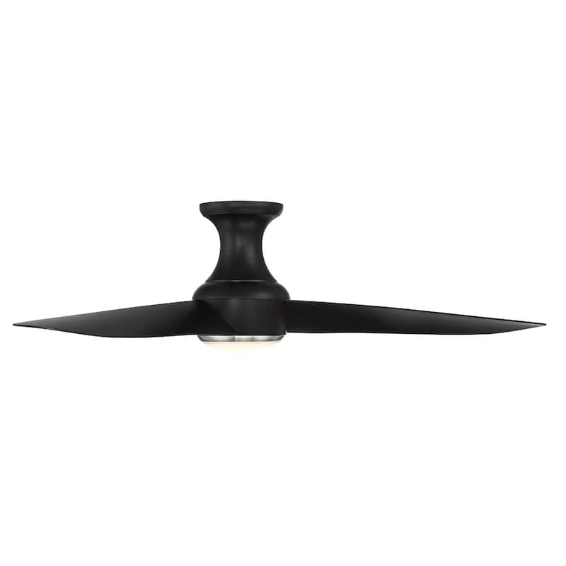 Corona 3-Blade Smart FlushMount Ceiling Fan 54in 3000K LED & Remote - N/A