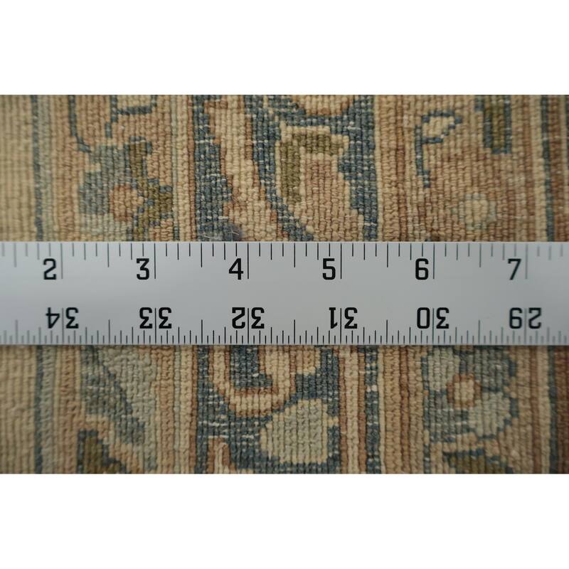 Hand Knotted Oriental 100% Wool Carpet Traditional All-Over Beige & Ivories Kerman Area Rug - 16' 1'' X 11' 2''