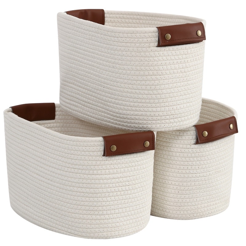 https://ak1.ostkcdn.com/images/products/is/images/direct/a71d357958458a8867032da93016bbd37ff0a148/3-Pack-Woven-Cotton-Rope-Shelf-Storage-Basket-with-Leather-Handles%2C-Baby-Nursery-Storage-Bin-Organizers%2C-Closet-Shelf-Storage.jpg