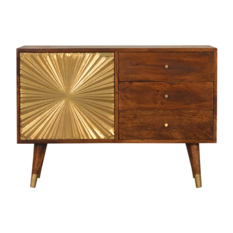 Artisan Furniture Solid Wood Manila Gold Sideboard - N/A