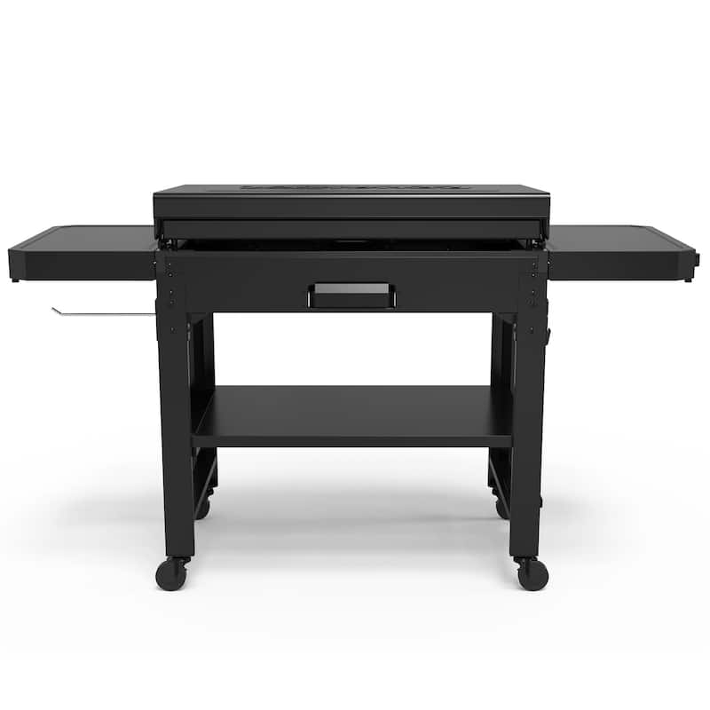 Royal Gourmet 34-Inch 4-Burner Propane Gas Griddle with Hood , Black